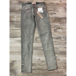 Fiorucci Skinny Fit Jeans Grey Zippered Ankle Women’s Sz 27 Waist